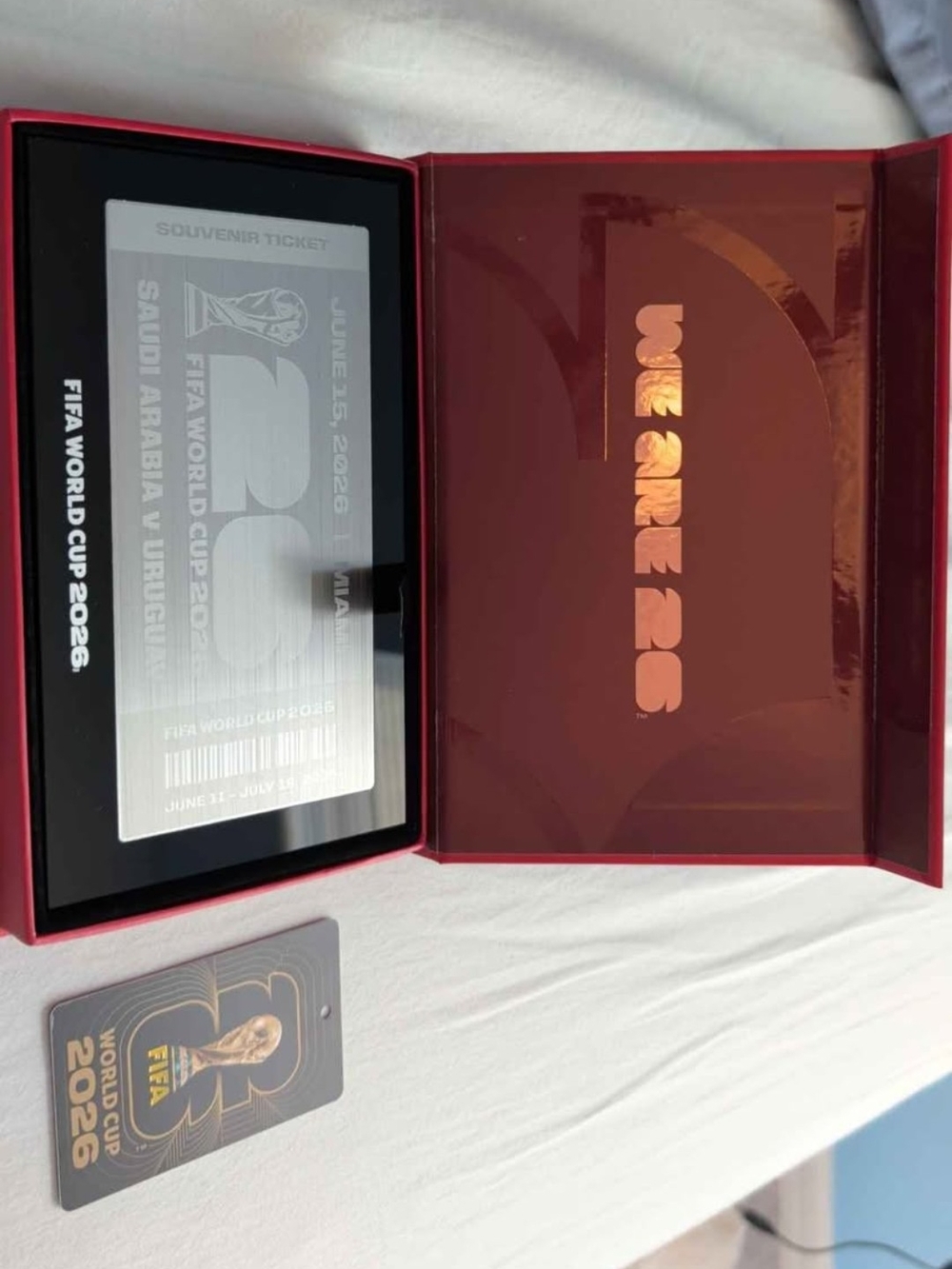 FIFA World Cup 2026 Official Metal Souvenir Ticket Plaque